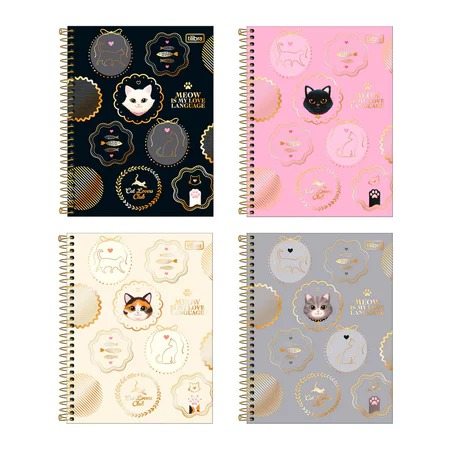 CADERNO 1X1 C.D. PURRFECT CATS COLEGIAL